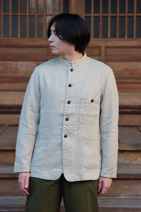 Ets.MATERIAUX 22SS French work jacket"OFF WHITE"style