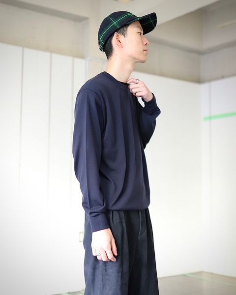 A.PRESSE アプレッセ 2024 Style1 Cashmere High Gauge Crew Neck Sweaterスタイル