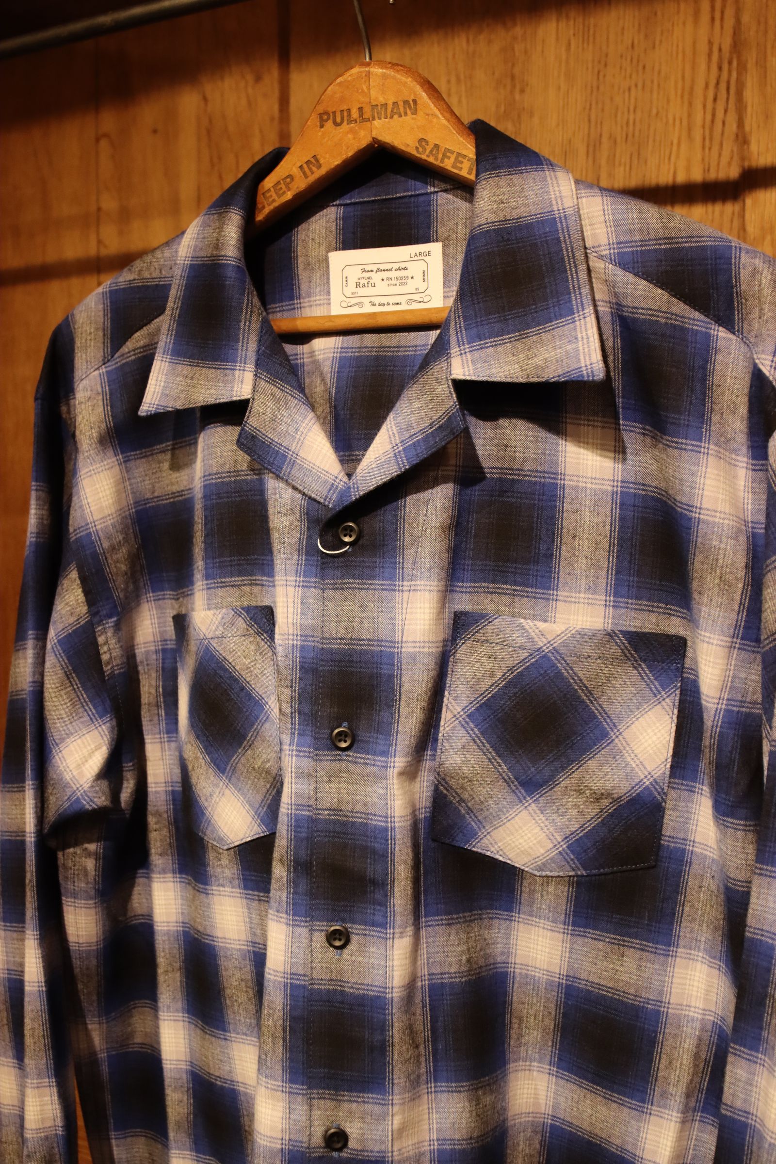 RAFUラフ24SS ボックスシャツ BOX SHIRT(RAFU025)BLUE