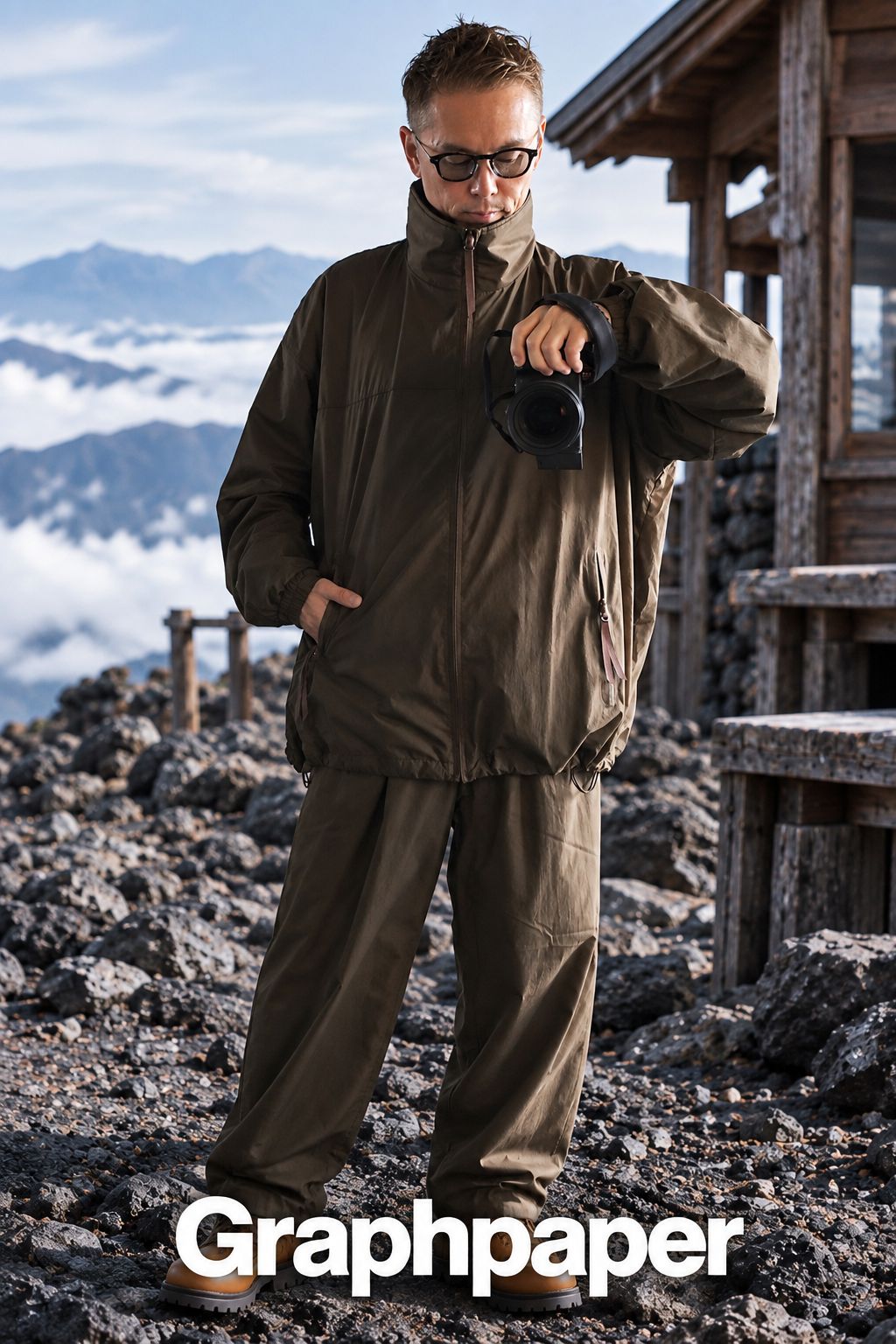 Graphpaper PERTEX® QUANTUM AIR Light Thermo Blouson"BROWN"スタイル2026.9.27.