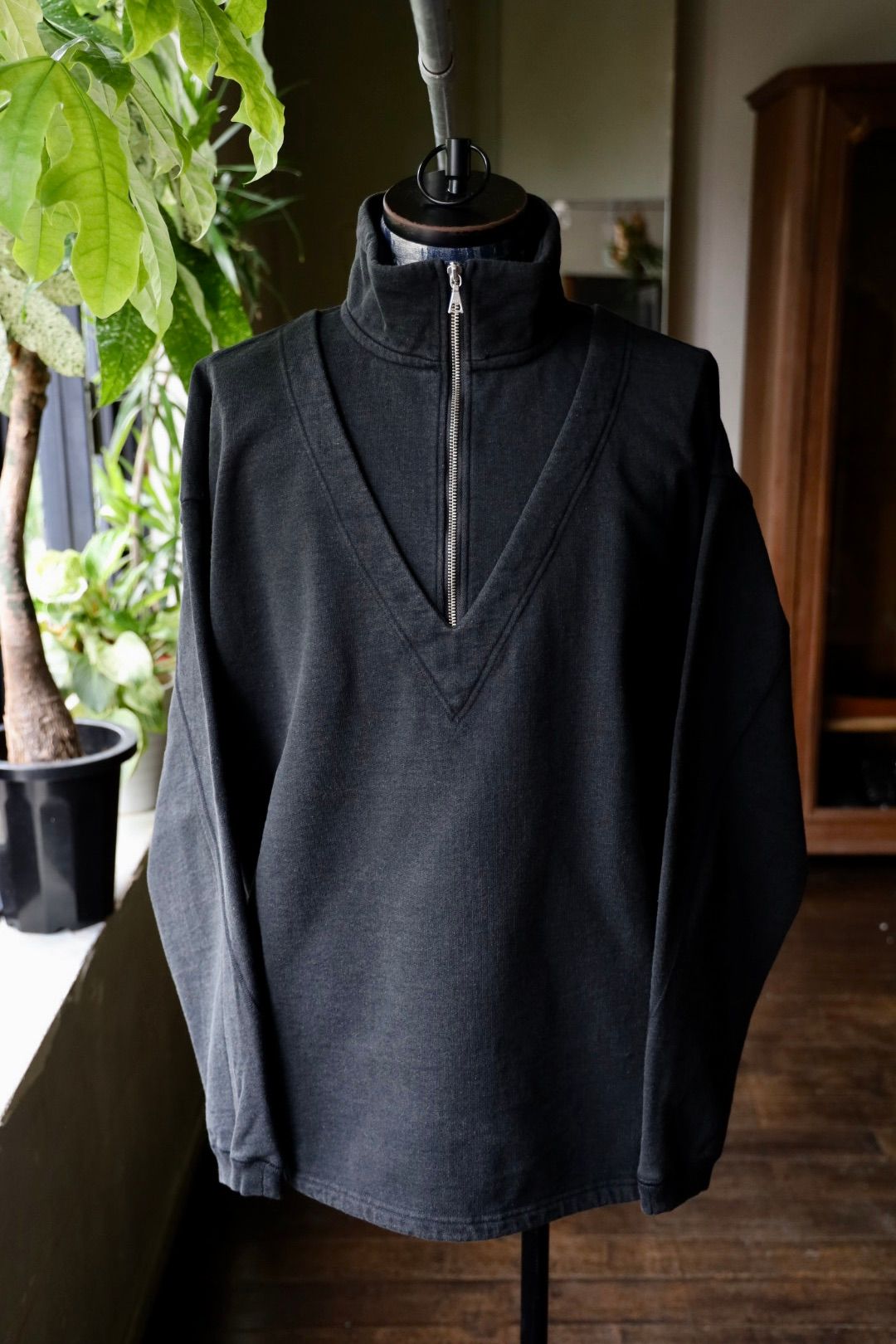 Steven Alan ウール ジャケット ネイビーグレー M ビッグシルエット 33805-1.jpg