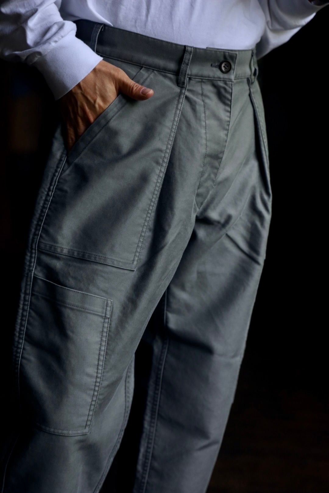 LASTMAN 24AW ラストマン大久保篤志 MOLESLIN MECHANIC PANTSスタイル