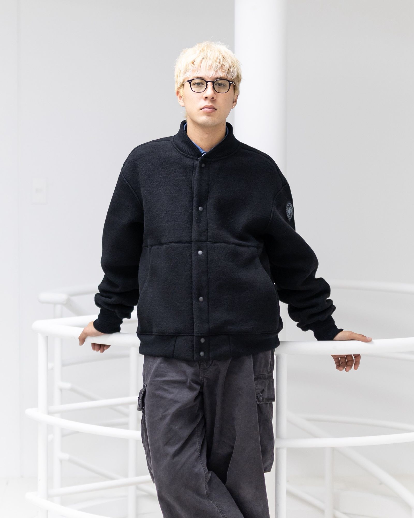 カナダグース Hudson Fleece Bomber Black Label(7221MB)Black☆新作発売！