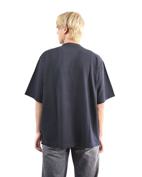ブラームス24SS blurhms Co/Silk Nep Plain Tee(BlackNavy) style 2024.3.21