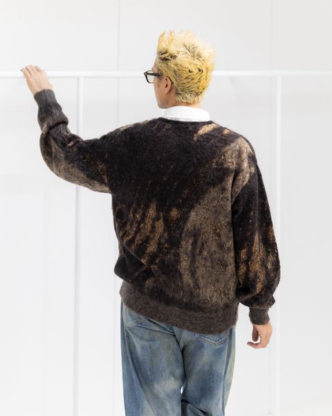 YOKE Abstract Jaquard Mohair Cardigan (BROWN)11月29日(土)新作発売！