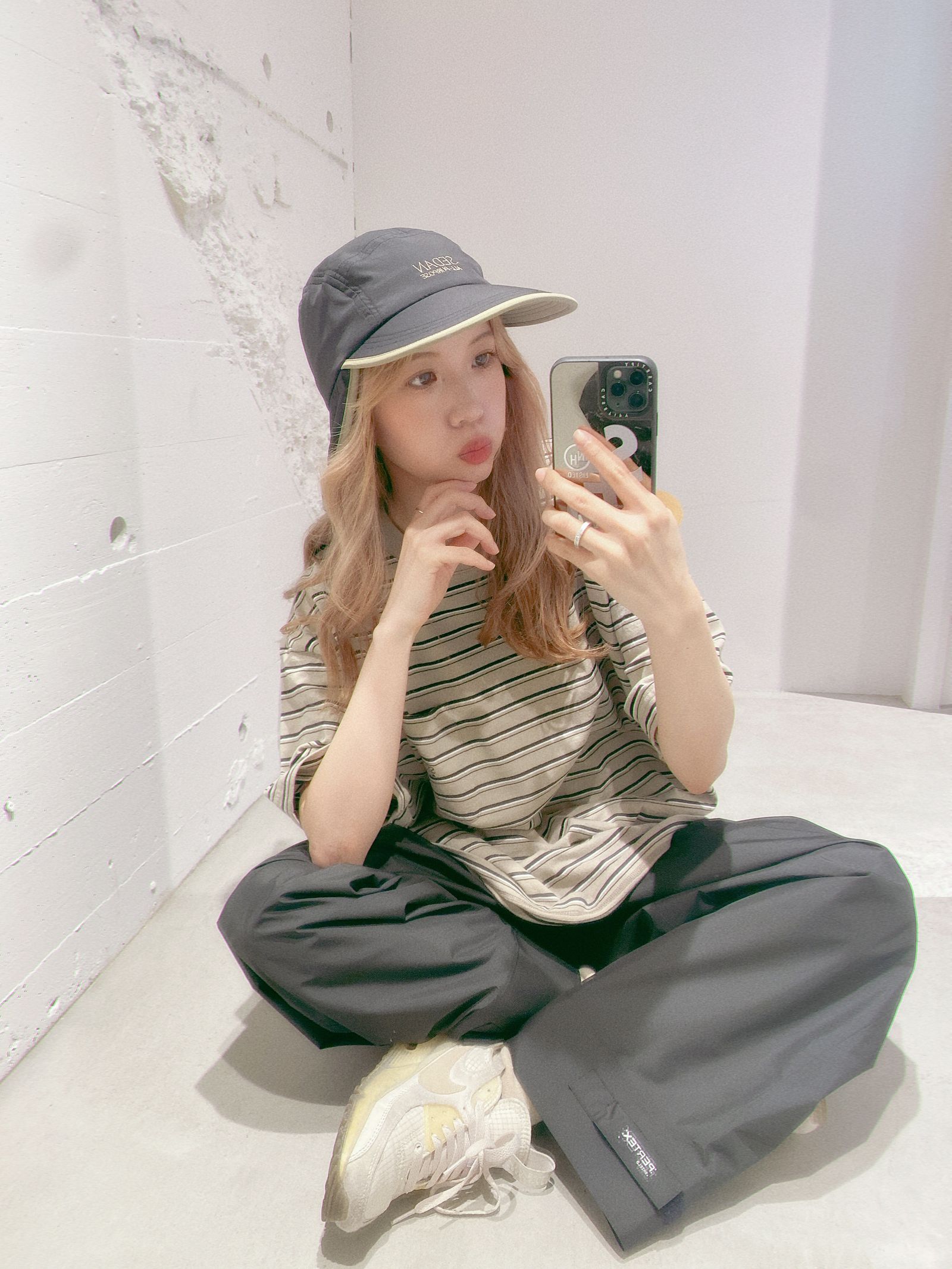 セダンオールパーパス SS24  Striped S/S Pocket Tee(SD24S-CT05)Khaki Black☆4月20日(土)発売！
