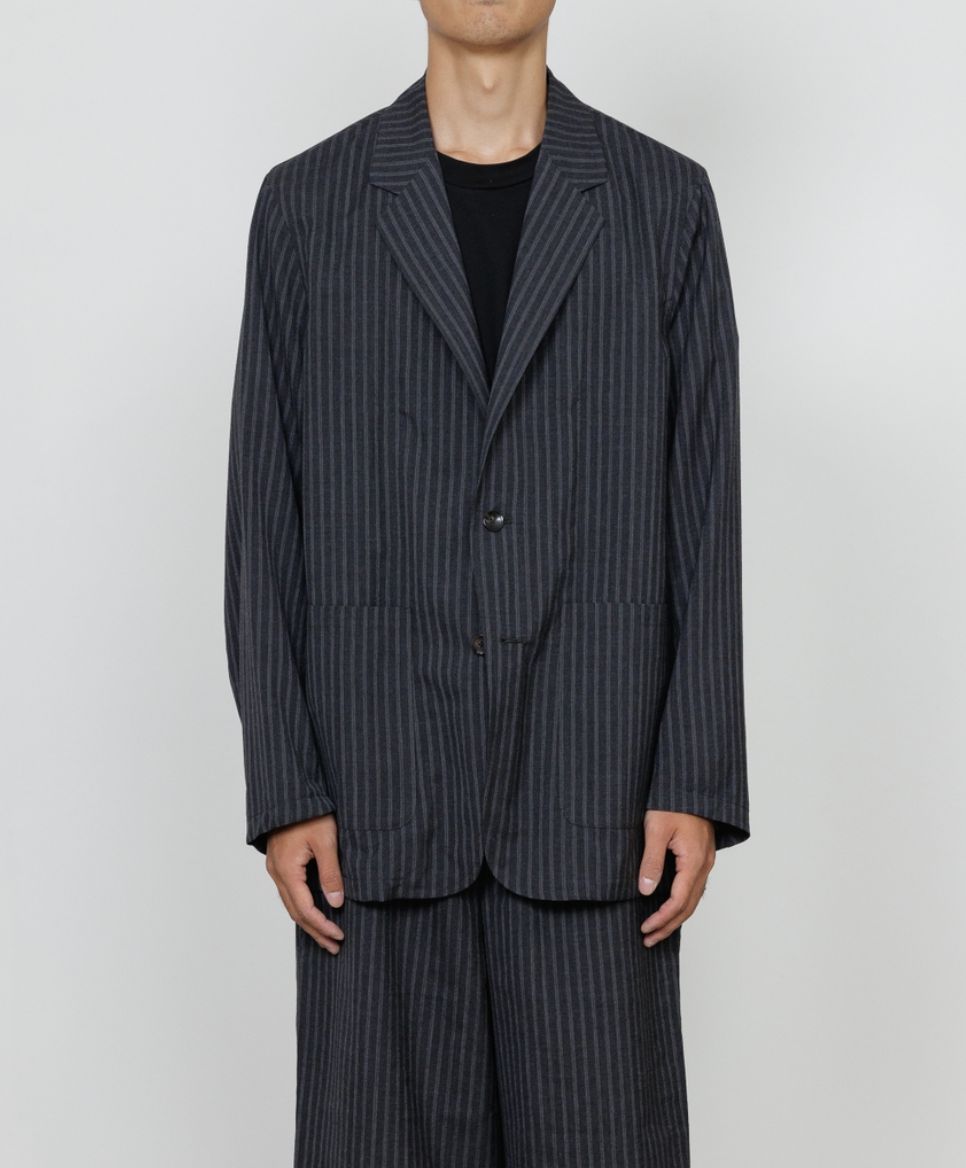 marka 26SS STROLL AROUND JACKET(M26A11SH02B)GRAY STRIPE☆新作発売！