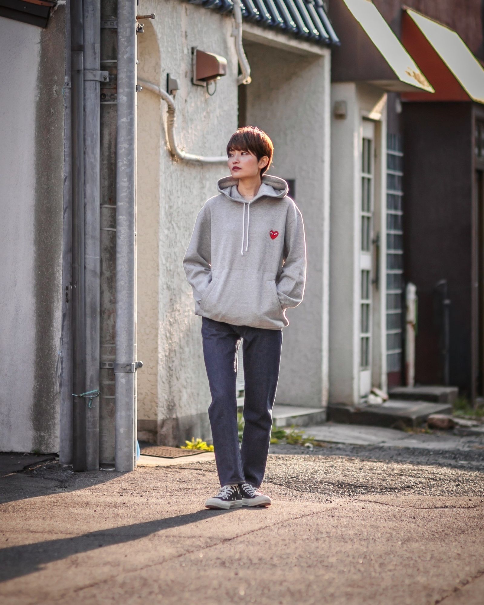 まめ息子 2024AW BPE× コムデギャルソン パーカー サイズM PLAY COMME des GARCONS 新作HOODED SWEATSHIRT style.2024.12.8
