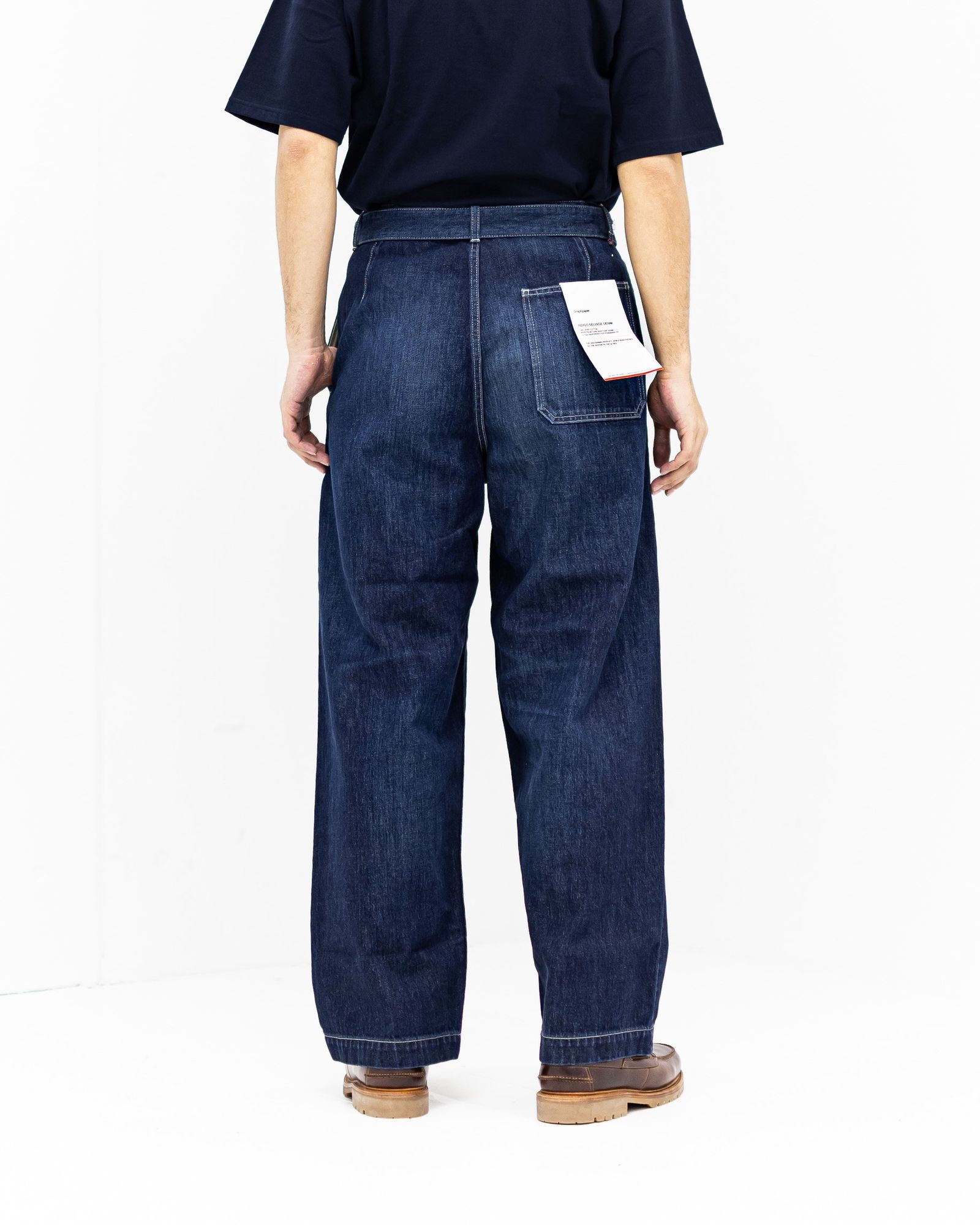 グラフペーパー Selvage Denim Belted Pants(GU261-40064DB)INDIGO_DARK FADE★1月24日(土)発売！