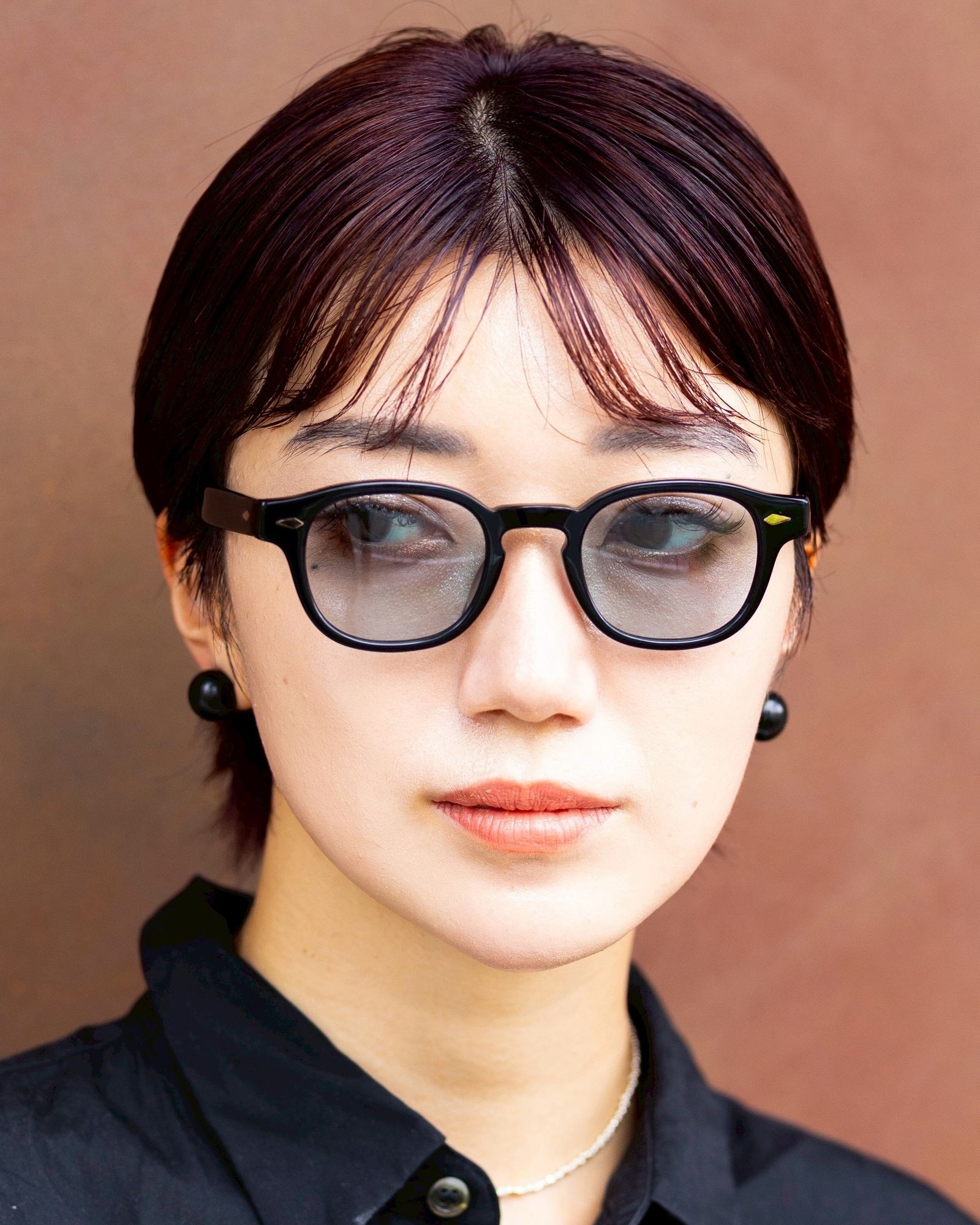 ノチノオプティカル "NOCHINO" #23.GLOSS BLACK × BLUE GREY to GREY (調光モデル)