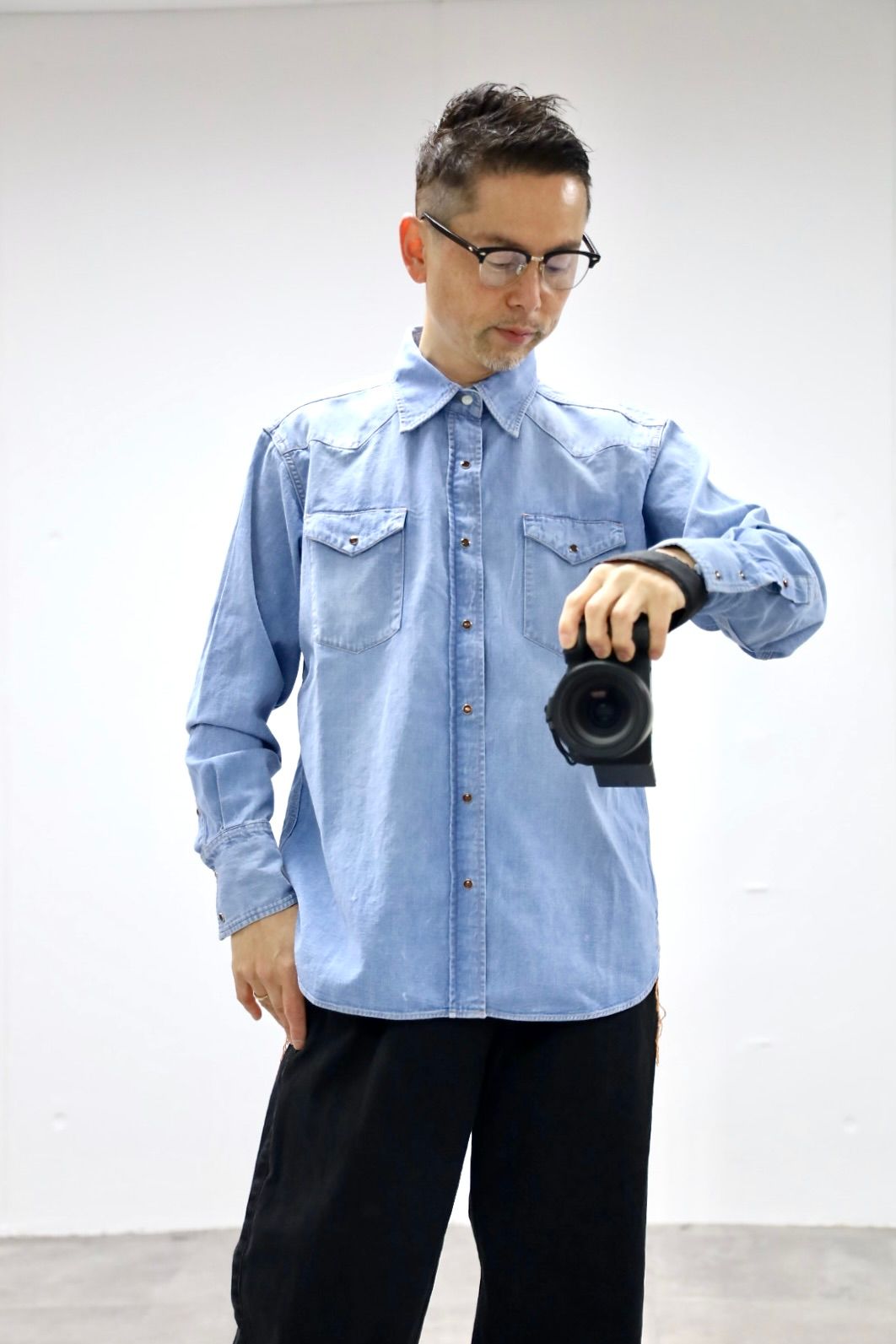 Gurank グランク 26SS デニムウエスタンシャツDenim western shirts (2614D)INDIGO★新作発売！