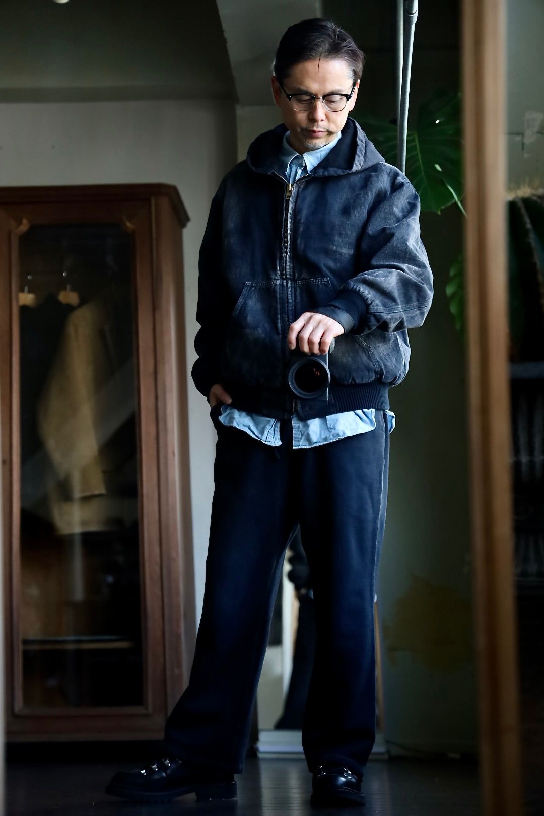 アプレッセ Silk Linen Hooded Parka(25SAP-01-14H)BLACK☆1月26日再入荷！