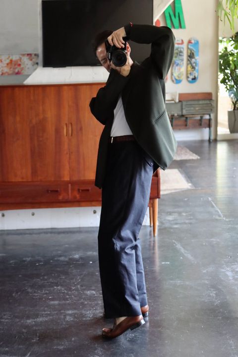 blurhms Wool Surge Cardigan Jacket"KHAKI GREY"style.2021.8.31.