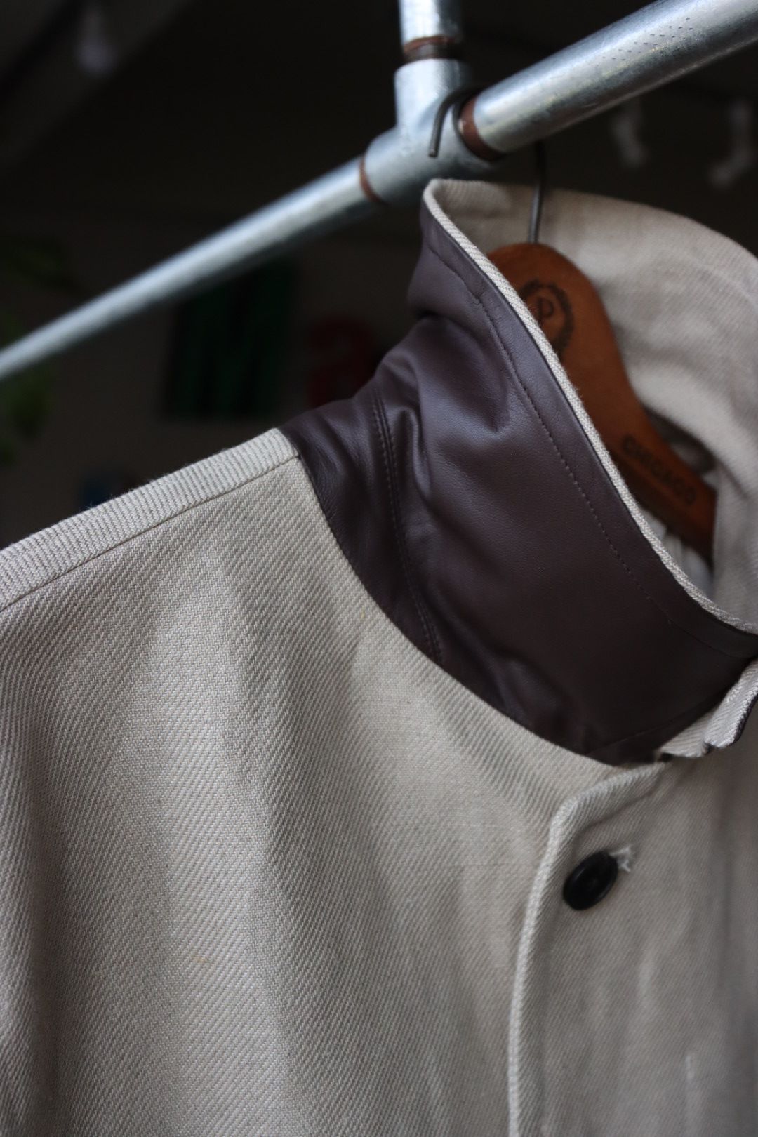 アプレッセ23SSコート Linen Half Coat(23SAP-01-06H)BEIGE