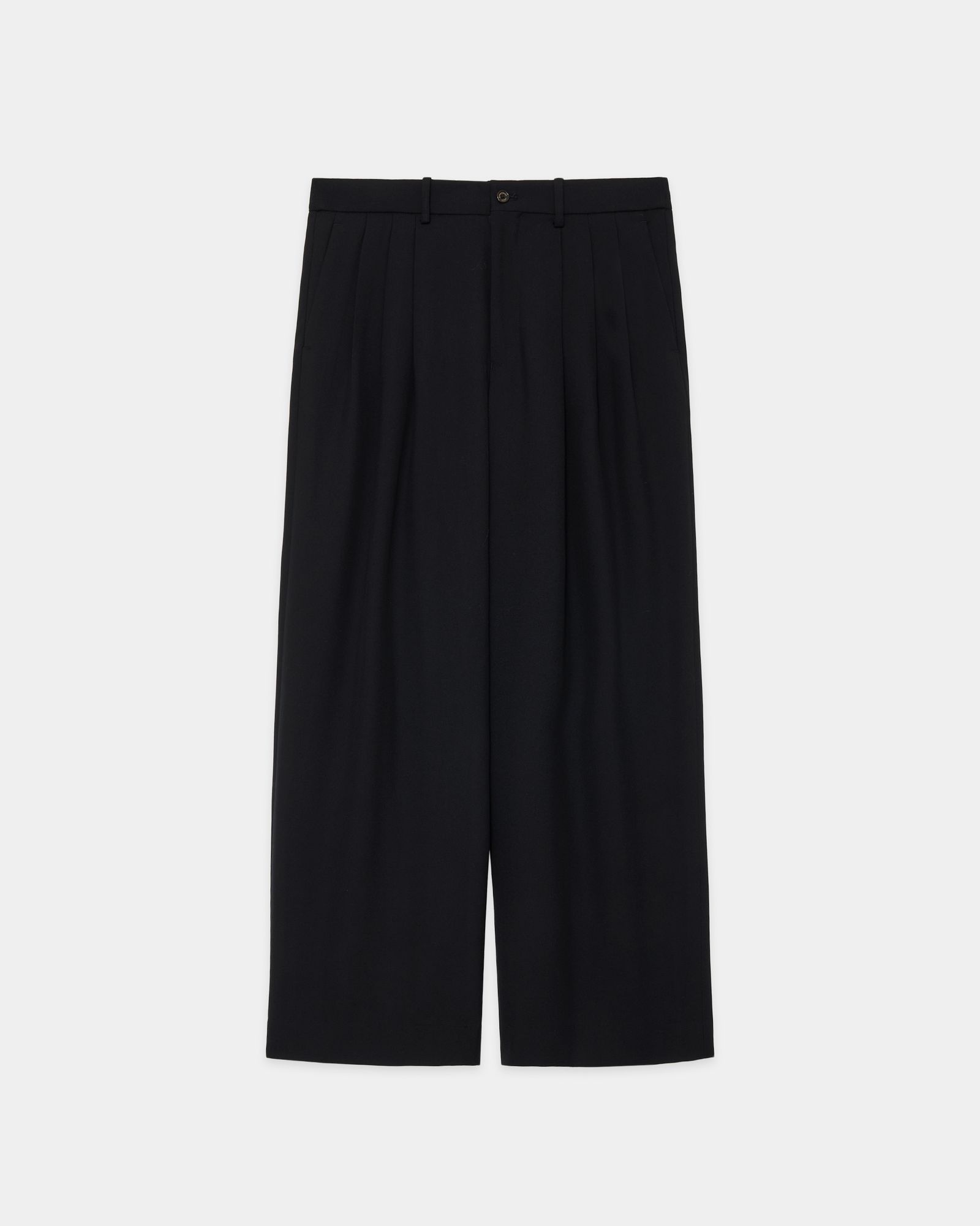 MARKAWARE Organic Wool Survival Cloth® Triple Pleated Wide Trousers(A25C06PT02C)BLACK☆新作発売！