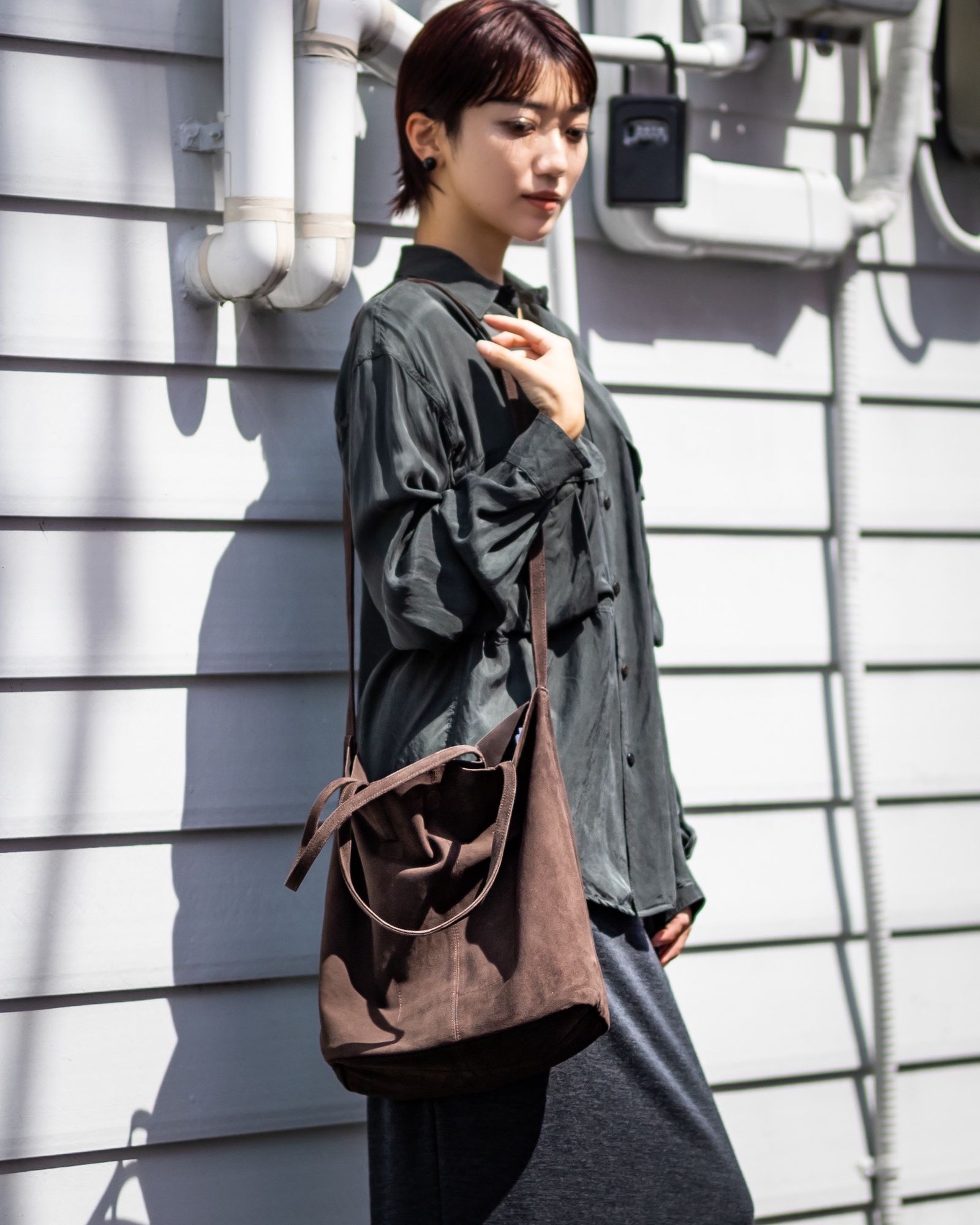 Morphee / モルフェトートバッグ 3WAY MIDIUM TOTE(LONG)SUEDE [DARK CHOCO]☆新作発売！