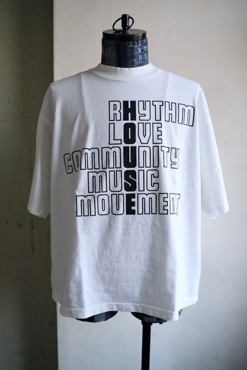 イズネスミュージック 25SS HOUSE RHYTHM T-SHIRT(IMP5_07_HOUSERHYTHMT01)WHITE