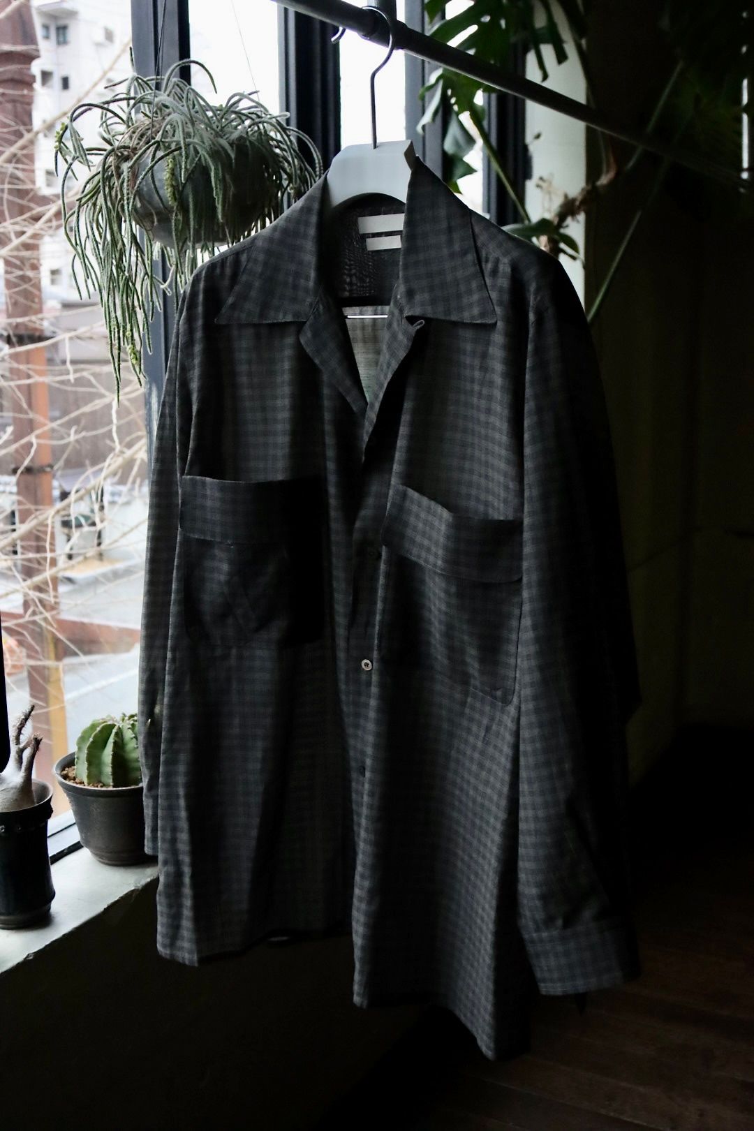 YOKE - ヨーク24SS PIXEL LOW PLAID OPEN COLLAR SHIRT