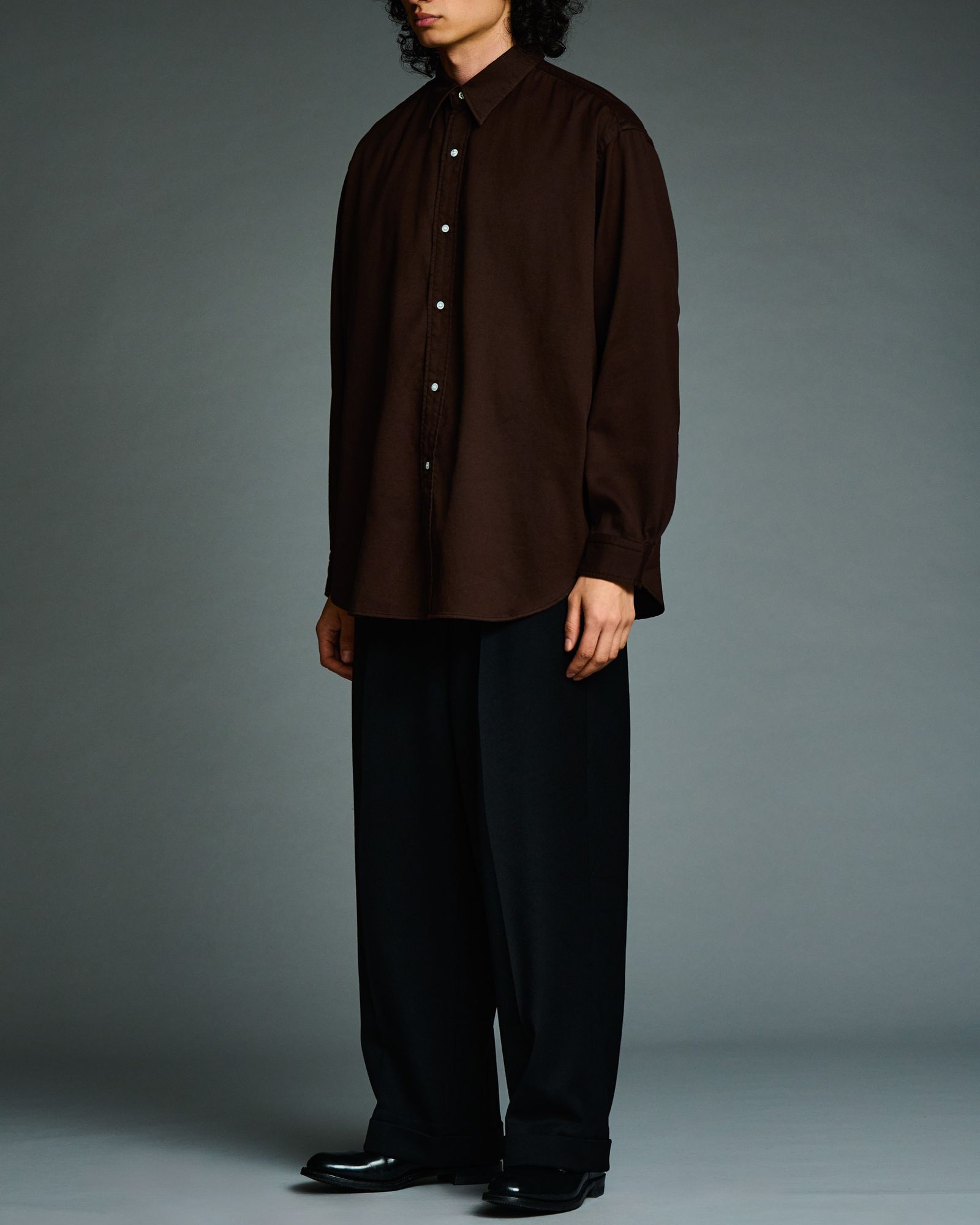 アプレッセ 2026 STYLE2 Double Weave Twill Regular Collar Shirts(26AAP-02-05)DARK BROWN☆7月18日(土)新作発売！