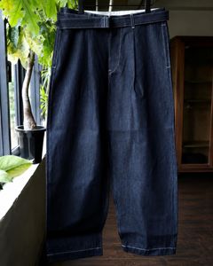 グラフペーパー Selvage Denim Belted Pants(GU263-40063RB)INDIGO_RIGID☆7月25日(土)発売！