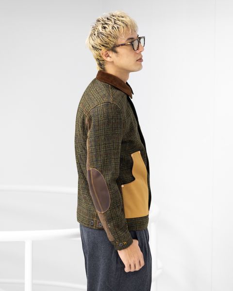 JUNYA WATANABE MAN ウールチェックツイード綿ダッグレザージャケット 11月1日(土)新作発売！