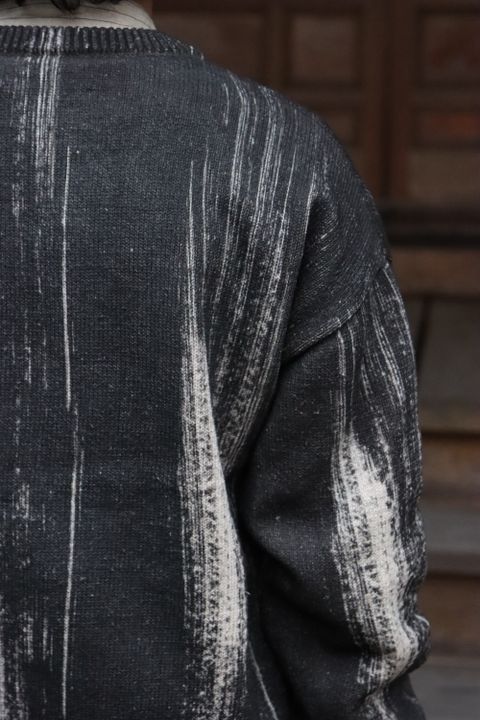 YOKE PRINTED COTTON CREWNECK SWEATER(YK22SS0347S) style.2022.02.27.