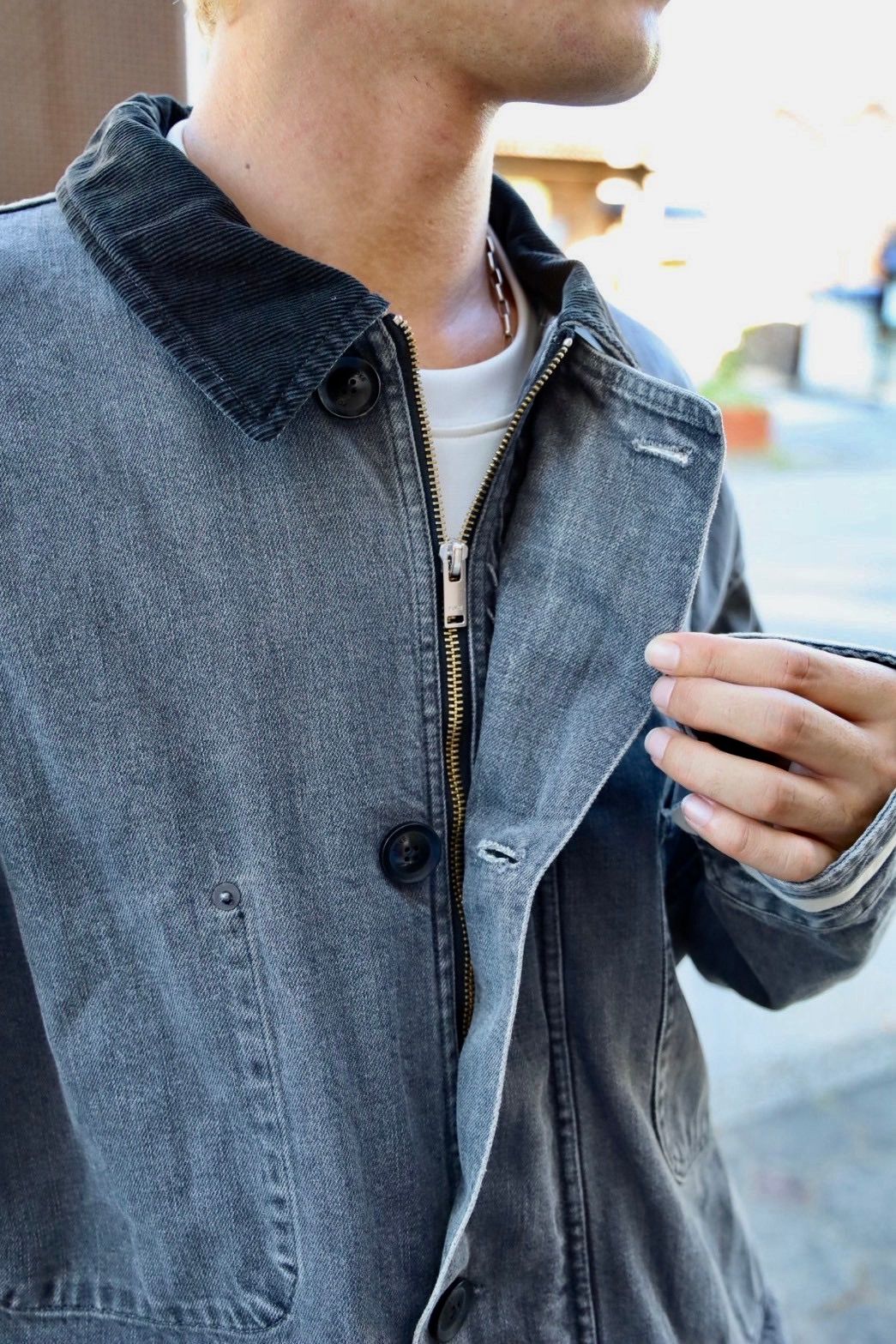 ヨーク 25FW VINTAGED DENIM COVERALL HALF COAT(YK25FW01067C)BLACK☆9月6日(土)発売！