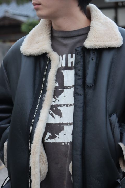 YOKE DETACHABLE COLLAR BOMBER JACKET style.2021.10.17.