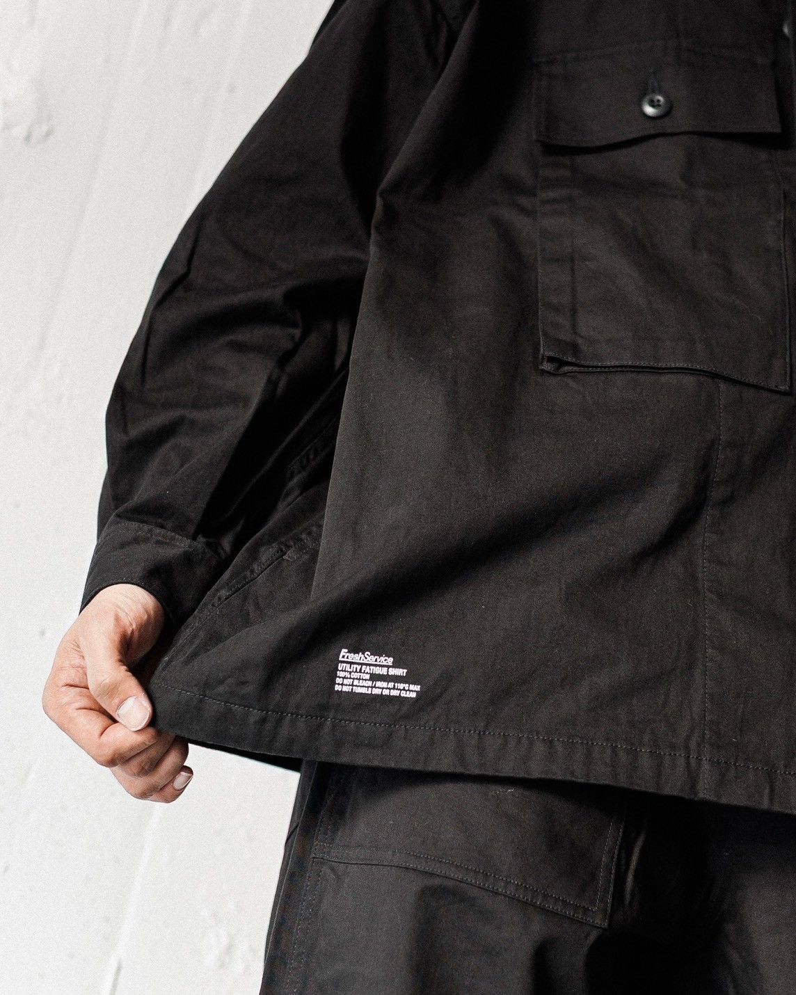 フレッシュサービス UTILITY FATIGUE SHIRT(FSC251-20138)BLACK