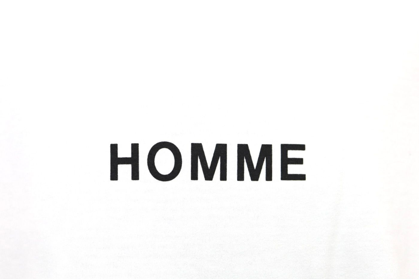 コムデギャルソンオム ロゴプリントTシャツ(HQ-T103-051)WHITE☆4月3日(金)発売！