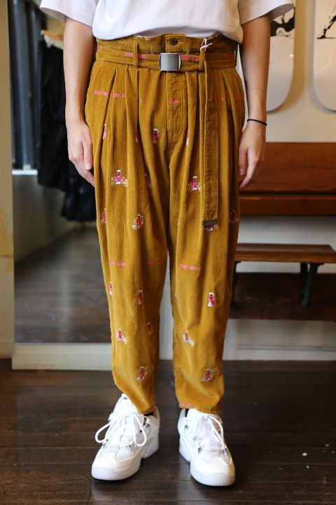 VETNAM EMBROIDERY COURDUROY JACKET & VETNAM EMBROIDERY WIDE TAPERED TROUSERSセットアップスタイル.2020.9.12.