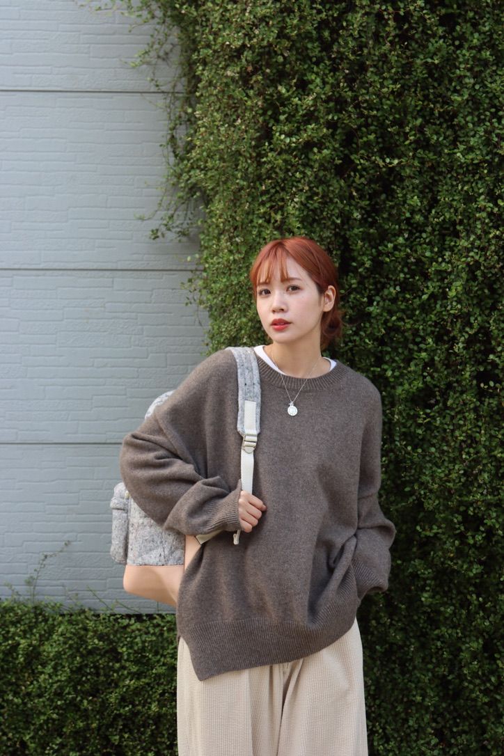 SEEALL 22AW ESSENTIAL CREWNECK SWEATER style.2022.10.10 | 2836 | mark