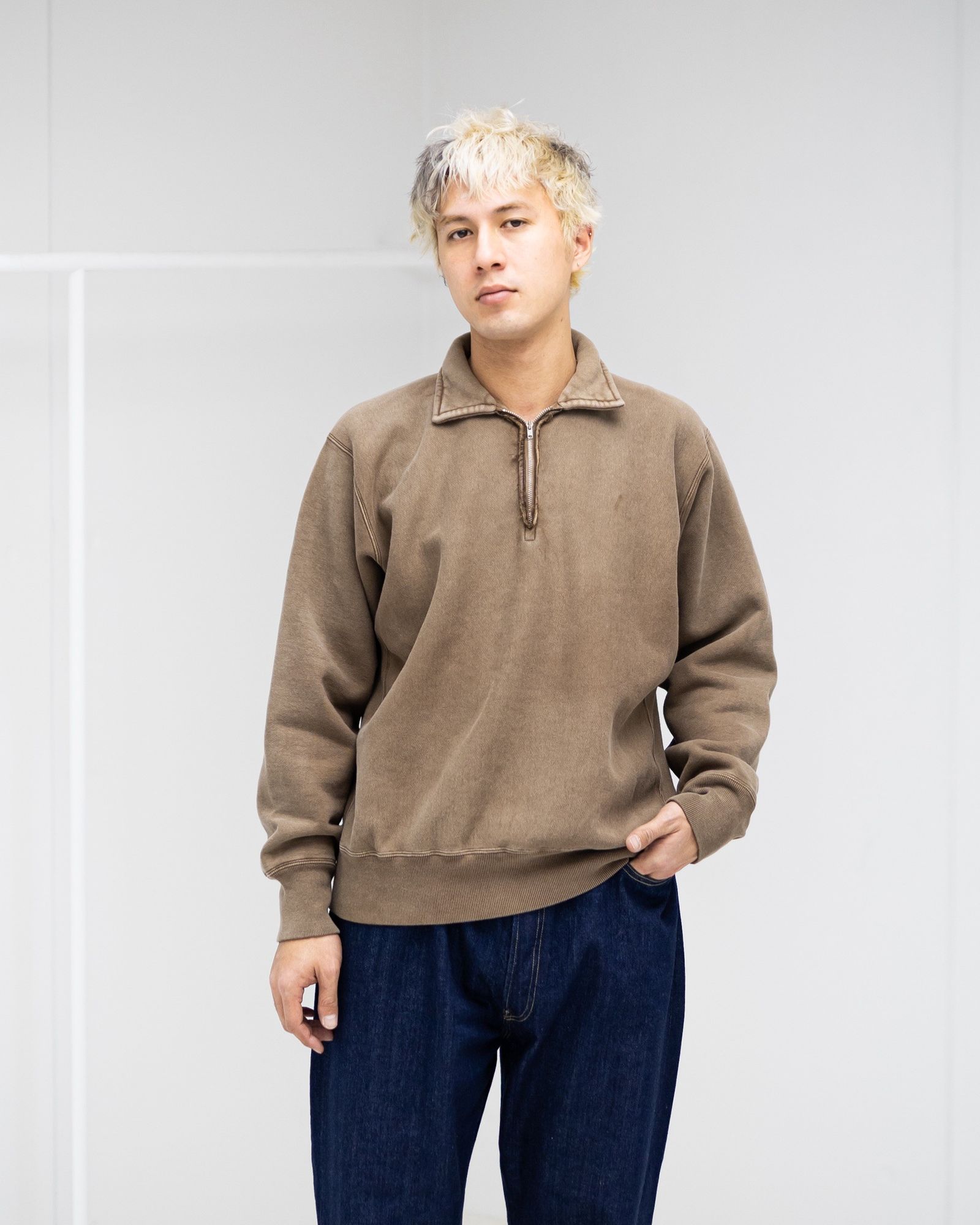 A.PRESSE 2026 STYLE1 Vintage Half Zip Sweatshirt (BROWN) 12月27日(土)新作発売！