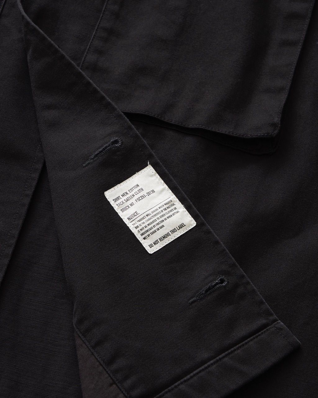 フレッシュサービス UTILITY FATIGUE SHIRT(FSC251-20138)BLACK