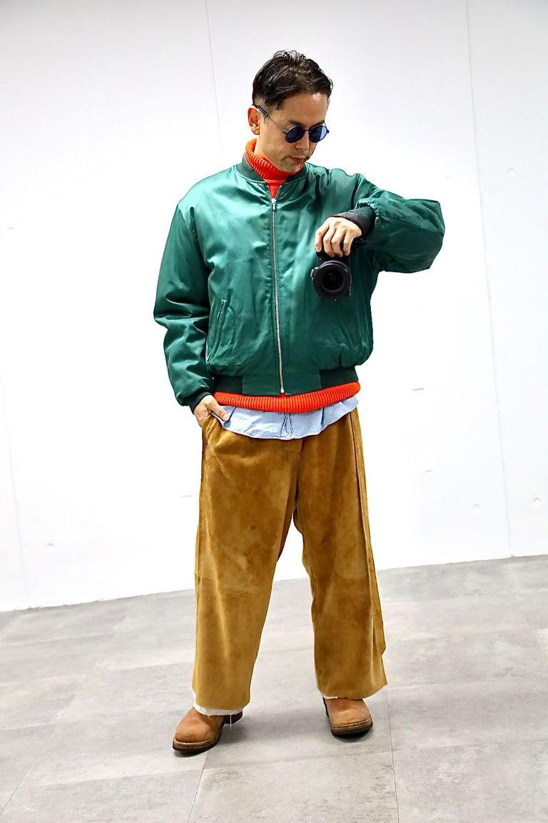 A.PRESSE 2026 STYLE1 Vintage Silk Viscose Tour Jacket"GREEN"スタイル