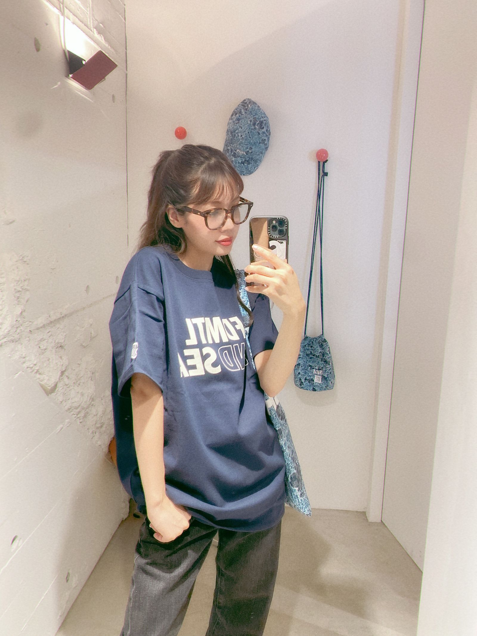 ファンダメンタル Tシャツ FDMTL×WIND AND SEA"LOGO TEE"NAVY☆10月5日(土)発売！