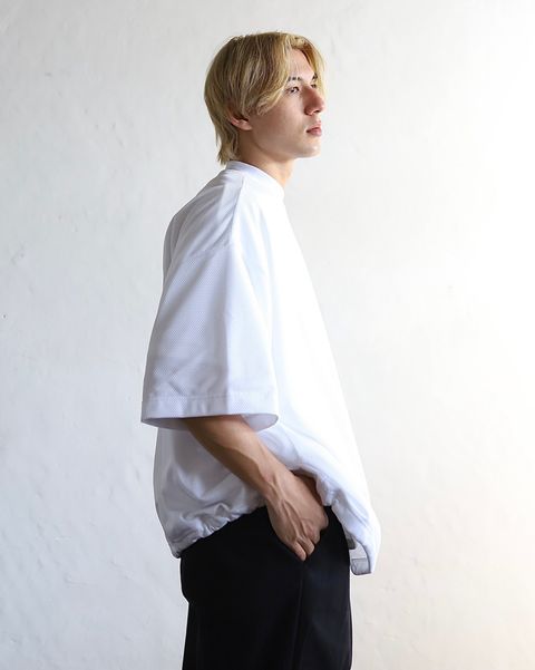 イズネス 24SS BALLOON DOUBLE LAYERED MESH SHORT SLEEVE T-SHIRT style 2024.4.13