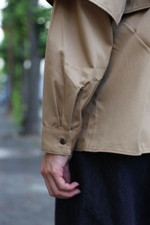JieDa T/C FLAP SHIRT"BEIGE"Style.2020.7.22.