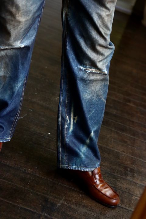 eYe JUNYA WATANABE MAN ×ベルベルジン×Levi'sトリプルネームパンツスタイル