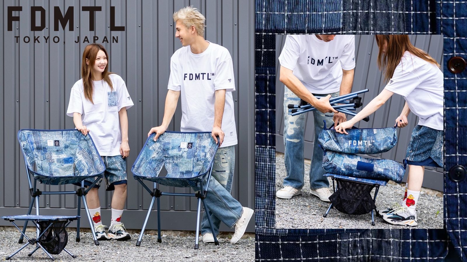 WIND AND SEA  fdmtlキルトバッグ インディゴ FDMTL - ファンダメンタル バッグ FDMTL×WIND AND SEA