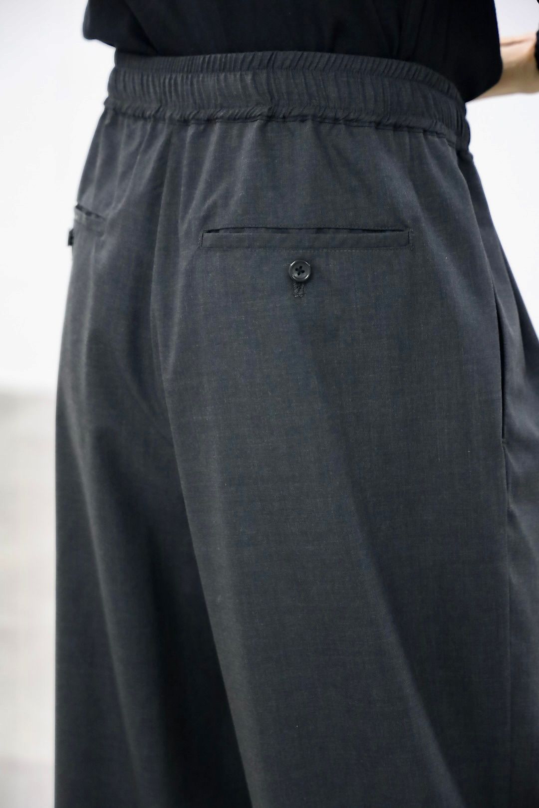 グラフペーパー26SS Fine Wool Heather Drawstring Track Pants(GM261-40322)CHARCOAL☆2月21日(土)発売！