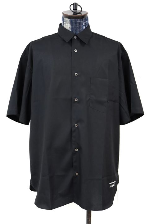 コムデギャルソンオム26SS 綿ブロードS/Sシャツ(HQ-B103-051)BLACK☆4月3日(金)新作発売！