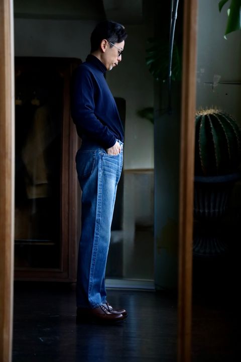 A.PRESSE Washed Denim Pants E スタイル