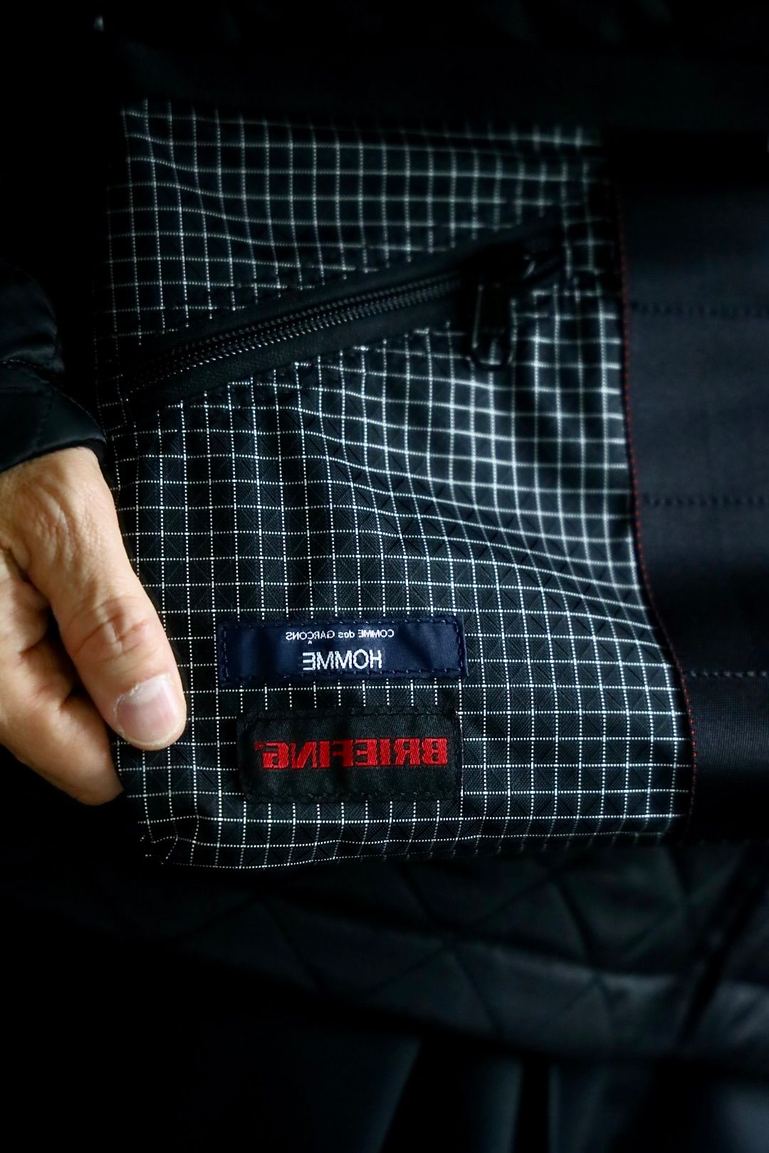 コムデギャルソンオム バッグ BRIEFING W-NAME REVERSIBLE SACOCHE(HR-K209-051)BLACK×BLACK