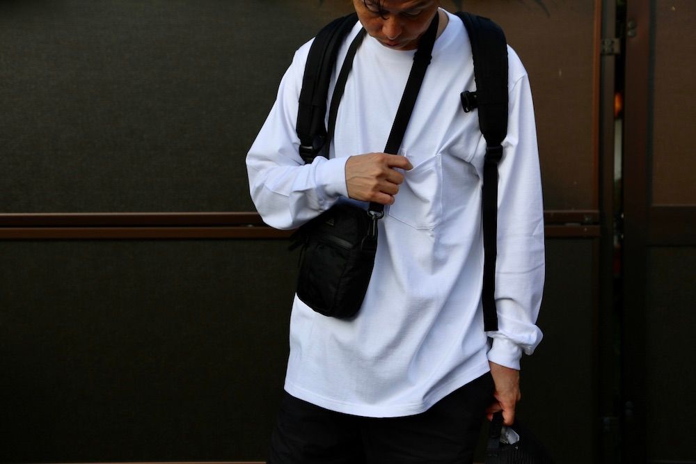Graphpaper L/S Pocket Tee"WHITE"style.2020.8.28.