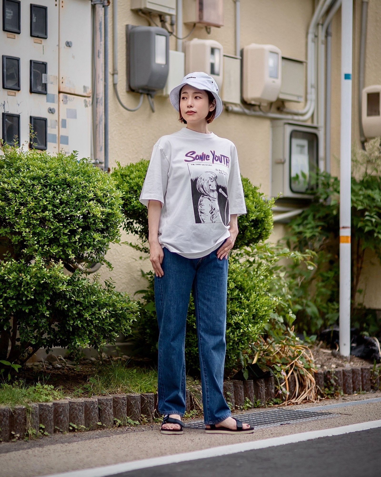 blurhms ROOTS STOCK Echo Print tee STANDARD style.2024.06.10 blurhms ROOTS STOCK Echo Print tee STANDARD style.2024.06.10