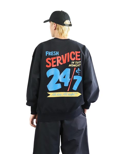 FreshService 24SS CORPORATE PRINTED CREW NECK SWEAT"All Day All Night" style 2024.4.13