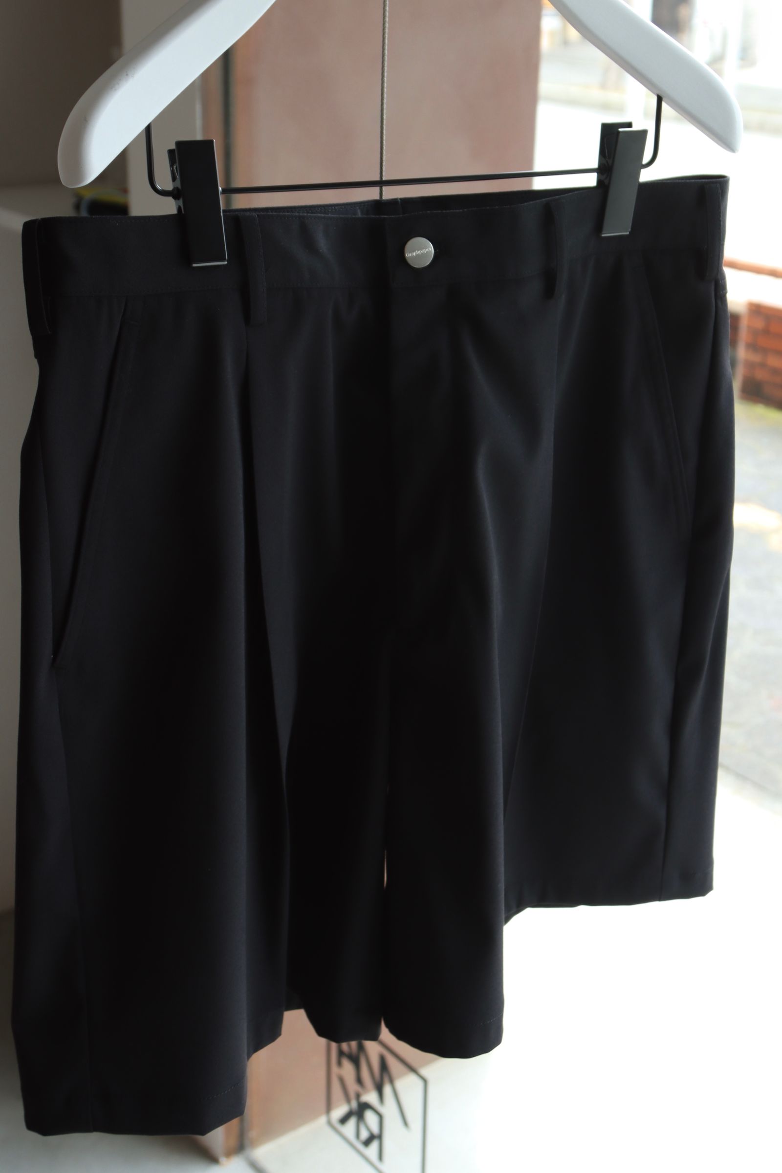 グラフペーパー  25SS Semi Dull Oxford Shorts(GU251-40263)BLACK☆3月1日(土)入荷！