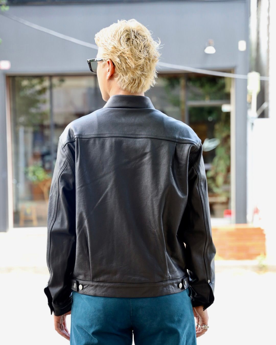 YOKE Leather Trucker Jacket MARKスタイル