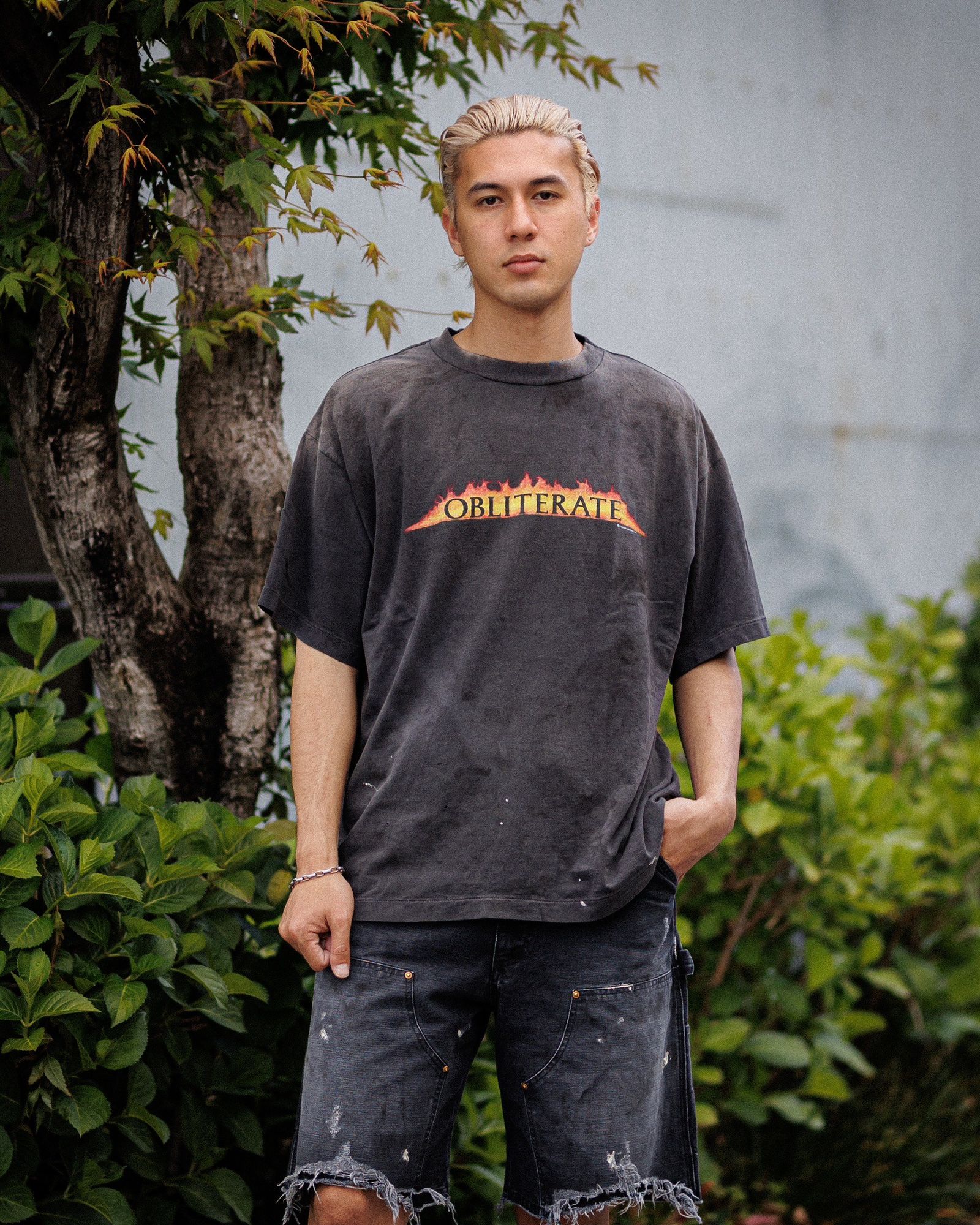 SAINT M×××××× - セントマイケル OBLITERATE SS TEE(SM-HR8-0000